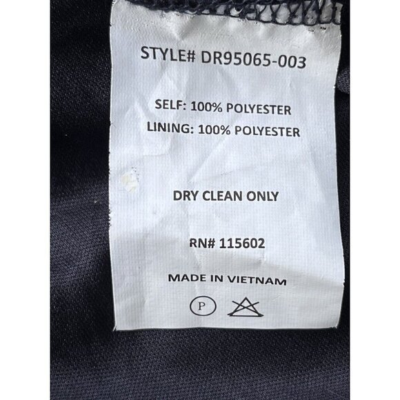 Lush Womens Navy Cream Floral Mesh Surplice Mini Dress Size S - Picture 6 of 12